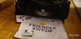 img 5 attached to Сумка Friendly Swede SANDHAMN - водонепроницаемая гимнастическая и путешественническая сумка на 60 литров для женщин и мужчин с рюкзачными лямками, черного цвета.