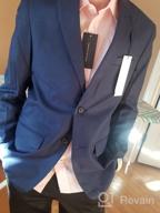 img 1 attached to 👔 Stylish Calvin Klein Boys' Bi-Stretch Blazer Suit Jacket: 2-Button Single Breasted, Buttoned Cuffs & Front Flap Pockets review by Raul Choudhury
