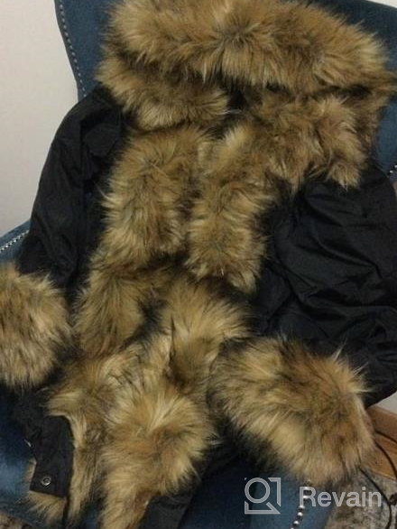 img 1 attached to Warm And Stylish Aofur Women'S Hooded Parka Jackets With Faux Fur Lining For Winter Outfits review by Jim Raju