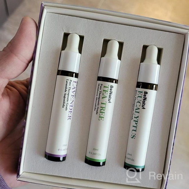 img 1 attached to Organic Aromatherapy Gift Set - Tea Tree, Eucalyptus & Lavender Essential Oils For Home Use By Benatu review by Curtis Castillo
