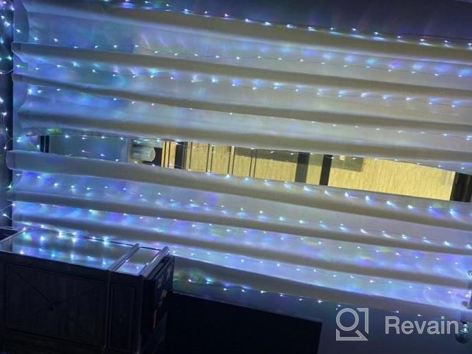 img 1 attached to Rainbow Window Curtain String Lights - 300 LED 8 Modes Waterproof For Party, Christmas, Wedding, Home, Garden, Wall Decoration By Shuangjishan review by Brooke Parker