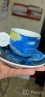 img 1 attached to Coffeezone Vincent Van Gogh Art The Starry Night Porcelain Latte Art Coffee Cup Saucer (Latte 10 Oz) review by Dinero Bentz