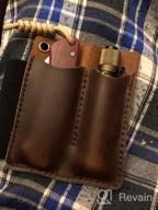 img 1 attached to Full Grain Leather EDC Pocket Organizer With Pen Loop - Ideal Pocket Slip, Knife Pouch, And Carrier For Everyday Carry Organization In Chestnut Color review by Stephen Vasquez