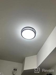 img 5 attached to Modern Flush Mount LED Ceiling Light With Night Light And Adjustable CCT For Hallway And Stairwell