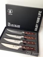 картинка 1 прикреплена к отзыву Jane Series 5'' Senior Steak Knife Set Of 4 - High Carbon German Stainless Steel & Pakkawood Handle Ergonomics Design от Chase Shetler