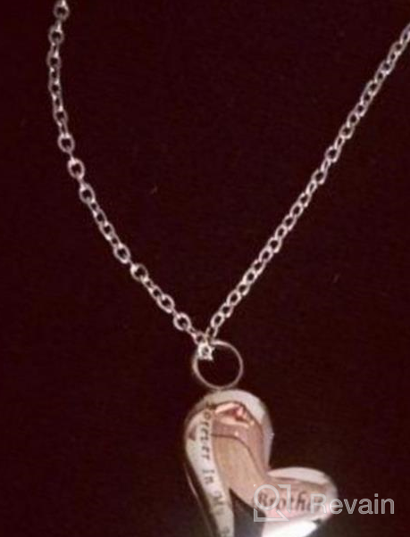 img 1 attached to Dad Forever in My Heart Cremation Urn Ashes Necklace - Stainless Steel Keepsake Pendant | Waterproof Memorial Jewelry review by Kaveen Restoration