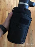 img 1 attached to 🧳 YISIBO Water Bottle Holder: Adjustable Shoulder/Hand Strap, 2 Pockets - Ideal for Walking, Hiking, Travel, Camping review by Atheendra Wroblewski