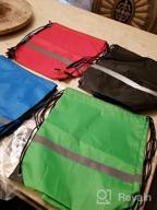 img 1 attached to Reflective Drawstring Backpacks In Bulk For Kids, Women, And Men - Perfect Cinch Bags With Extra Strings review by Jonathan Partridge