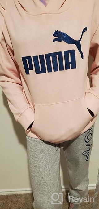 img 1 attached to PUMA Girls Fleece Pullover Hoodie: Perfectly Cozy & Stylish Activewear for Girls review by Nicole Nelson