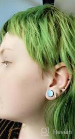 img 5 attached to 10 Pairs Natural Stone Ear Plugs Stretcher Tunnels Gauges 2G-12Mm - Ruifan Piercing Jewelry With O-Rings
