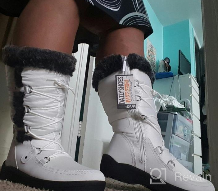 img 1 attached to Women'S Knee-High Water Resistant Fur-Lined Snow Boots - DailyShoes review by Jeff Jackson