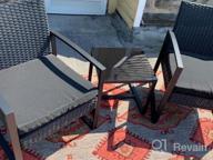 img 1 attached to Modern Outdoor Wicker Patio Furniture Set - 3 Piece Conversation Bistro With Coffee Table For Yard & Bistro | Flamaker. review by Curtis Sherman