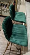 img 1 attached to 24 Inch Green Velvet Bar Stool Set Of 2 - Kitchen Counter Seating review by Brittany Chapman