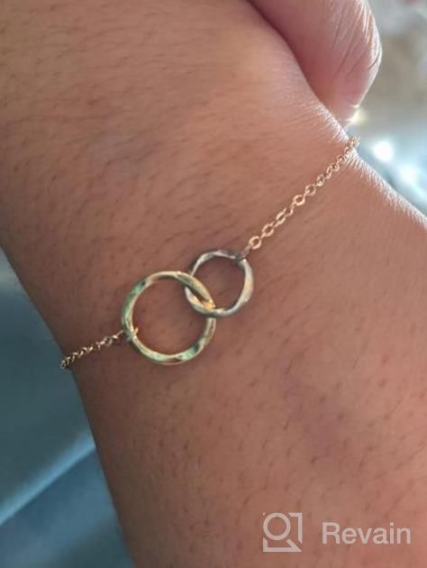 img 1 attached to 14K Gold Filled Dainty Chain Bracelet: Elegant And Simple Jewelry Gift For Women By LOYATA review by Deanna Belanger