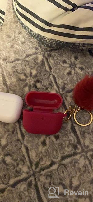 img 1 attached to AirPods 3 Case Cover 2021 Version Soft Silicone Fur Ball Keychain Women Shockproof Protective Visible Front LED Light Pink review by Stephen Hobbs