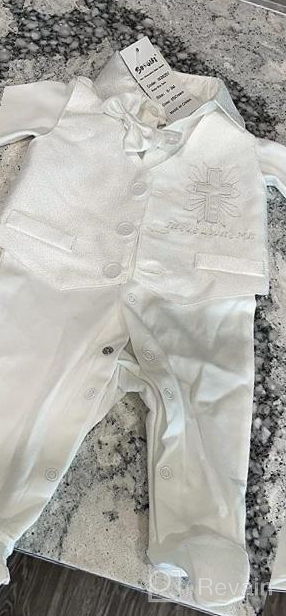 img 1 attached to Christening Baptism Outfits For Baby Boys - Set Of 2 Or 3 Pieces By Booulfi review by Brian Cueto