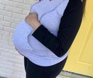 img 1 attached to Comfortable And Stylish Maternity Hoodie With Pocket - SUNNYBUY Women'S Long Sleeve Sweatshirt review by Shakira Loper