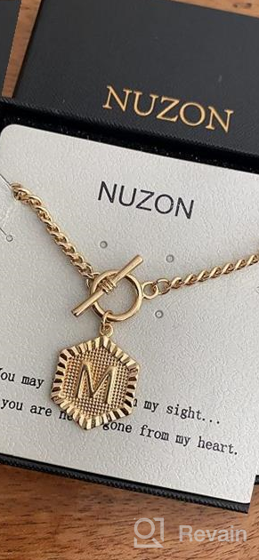 img 1 attached to 📿 Personalized Monogram Engraved Necklaces: Exquisite Girls' Jewelry review by Jason Elliss