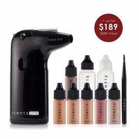 img 3 attached to TEMPTU One Airbrush Make-Up Kit For Complexion Perfection With Cordless Compressor: 11-Piece Set, Portable Air Brush Machine, 3 Shades Of Foundation, Blush, Bronzer, Instant Concealer – 6 Shades