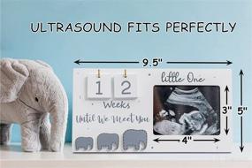 img 3 attached to 👶 Sonogram Picture Frame: Ultrasound Photo Frame with Baby Countdown & Elephant Nursery Decor - Perfect Baby Announcement & Unique Gifts for Expecting Parents & Pregnant Women