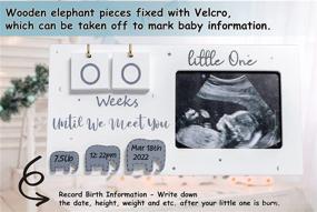img 2 attached to 👶 Sonogram Picture Frame: Ultrasound Photo Frame with Baby Countdown & Elephant Nursery Decor - Perfect Baby Announcement & Unique Gifts for Expecting Parents & Pregnant Women