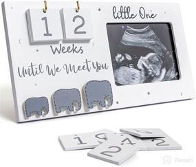 img 4 attached to 👶 Sonogram Picture Frame: Ultrasound Photo Frame with Baby Countdown & Elephant Nursery Decor - Perfect Baby Announcement & Unique Gifts for Expecting Parents & Pregnant Women
