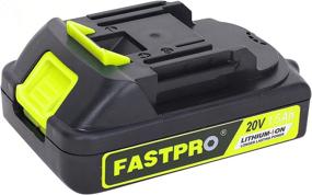 img 1 attached to Power Your Tools With FASTPRO 20V Lithium Ion Battery - 1.5-Amp Hour, 1 Pack, In Vibrant Green