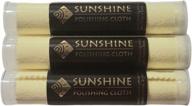sunshine 3 polishing cloths: clean and 🌞 restore shine to silver, brass, gold, and copper jewelry логотип