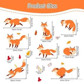 img 2 attached to 🦊 WOYINIS Cute Fox Wall Decals: DIY Animal Foxes Pine Leaves Wall Stickers for Creative Room Decor