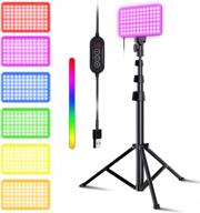 fugetek 52" rgb led photography video light - 77 rgb beads, all aluminum tripod, 14 colors & unique light modes for youtube/game streams logo