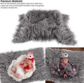 img 1 attached to 2PCS Newborn Baby Photography Props: DIY Wraps, Mat Blanket For Boys & Girls