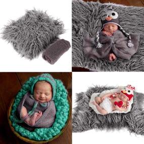 img 3 attached to 2PCS Newborn Baby Photography Props: DIY Wraps, Mat Blanket For Boys & Girls