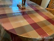 img 1 attached to Melodieux Plaid Tablecloth Rectangle Cotton Linen Textured Holiday Table Cover Spillproof Water Wrinkle Resistant Vintage Tabletop Decoration Kitchen Dining Room, 60" X 84", Red Checkered review by Julian Rash