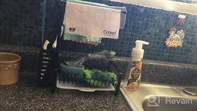 img 5 attached to Bextsrack Sponge Holder For Kitchen Sink, Metal Kitchen Sink Caddy Organizer Dish Soap Holder With Drainboard For Kitchen, Bronze