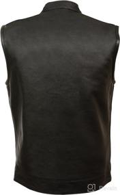 img 1 attached to 👕 Men's Milwaukee Leather SOA Club Cut Motorcycle Vest with Snaps and Zipper Front