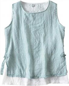img 4 attached to Double-Layered Sleeveless Linen Vest Tank Top For Women. Lightweight And Ideal For Summer - From SCOFEEL.