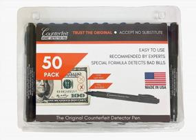 img 3 attached to Dri Mark CFD50PK Counterfeit Bill Detector Marker Pen, Made In The USA, 3 Times More Ink Pocket Size Fake Money Checker - Money Loss Prevention Tester & Fraud Protection For U.S. Currency (Pack Of 50)