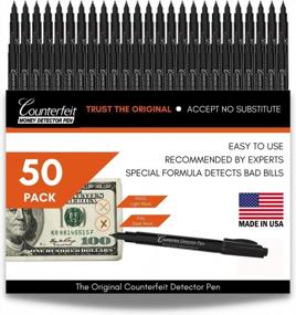 img 4 attached to Dri Mark CFD50PK Counterfeit Bill Detector Marker Pen, Made In The USA, 3 Times More Ink Pocket Size Fake Money Checker - Money Loss Prevention Tester & Fraud Protection For U.S. Currency (Pack Of 50)
