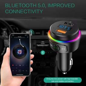 img 2 attached to Беспроводный автомобильный FM-адаптер с Bluetooth, умным локатором, USB-зарядкой, плеером MP3 и громкой связью для iPhone, Samsung и смартфонов - Criacr Car Kit.