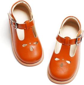 img 4 attached to Kids Girls Flat Dress Shoes School Oxfords Mary Jane Toddler Little Kids