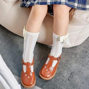img 2 attached to Kids Girls Flat Dress Shoes School Oxfords Mary Jane Toddler Little Kids