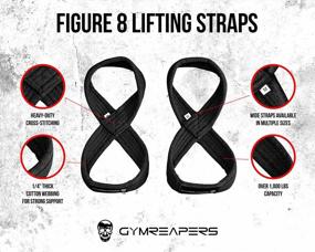 img 3 attached to Figure 8 Lifting Straps For Deadlift, Powerlifting, Strongman, & Cross Training Strong Weightlifting Wrist Straps For Men, Women