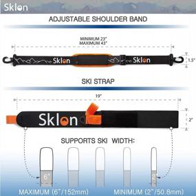 img 1 attached to Orange Sklon Ski Strap And Pole Carrier With Cushioned Shoulder Sling - Effortlessly Transport Your Ski Gear Anywhere - Great For Men, Women, Kids, And Families