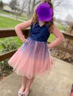 img 1 attached to 👑 Glamulice Princess Wedding Dress: Embroidered Flower Sparkle Tulle Birthday Party Gown for Girls review by Jill Lee
