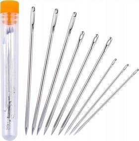 img 4 attached to 9-Piece Leather Triangle Sewing Needles Set With Large Eye For Special Shape Stitching - Perfect For Leather Projects