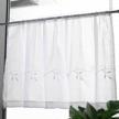 semi sheer white lace cafe curtain valance embroidery leaves handmade crochet macrame window vlances 17-inch by 47-inch for kitchen logo