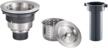 🚰 rovogo stainless steel kitchen sink drain with removable deep basket strainer and tailpiece, 3-1/2-inch logo