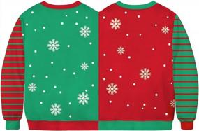 img 1 attached to PIZOFF Унисекс Ugly Christmas Sweater для пар - Пуловеры с круглым вырезом и рубашка с длинным рукавом