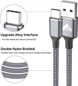 img 2 attached to [2-Pack, 6FT] USB C Cable 3A Fast Charging Aioneus USB A To Type C Charger Cord For Samsung Galaxy S22 S21 A01 A02S A03S A11 A12 A13 A20 A21 A32 A42 A50 A52 A53, Moto Z4 G7, LG K51 Stylo 6 5 4, PS5