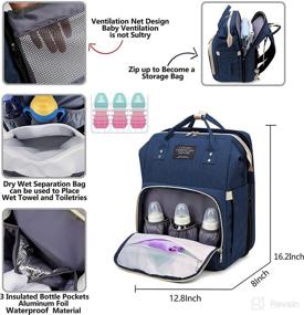 img 2 attached to Personalized Diaper Knapsack for Moms with Baby Bottle Holder - A Must-Have Registry Item for Newborns